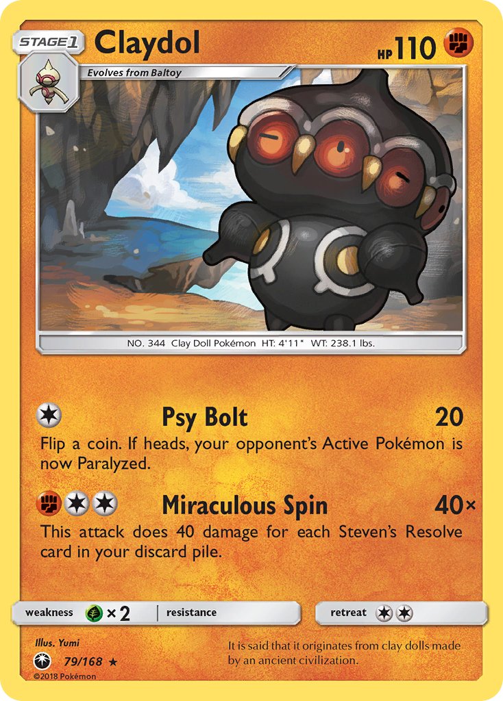 Celestial Storm Claydol Pokémon card