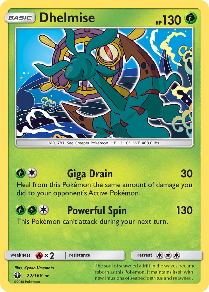 Celestial Storm Dhelmise Pokémon card
