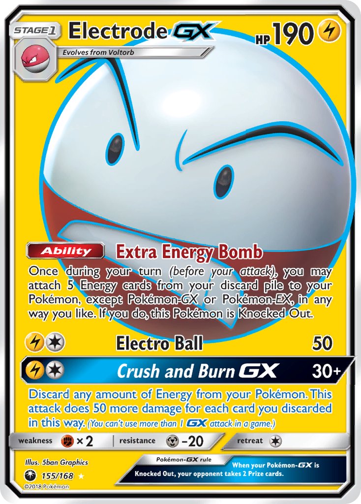 Celestial Storm Electrode GX Pokémon card