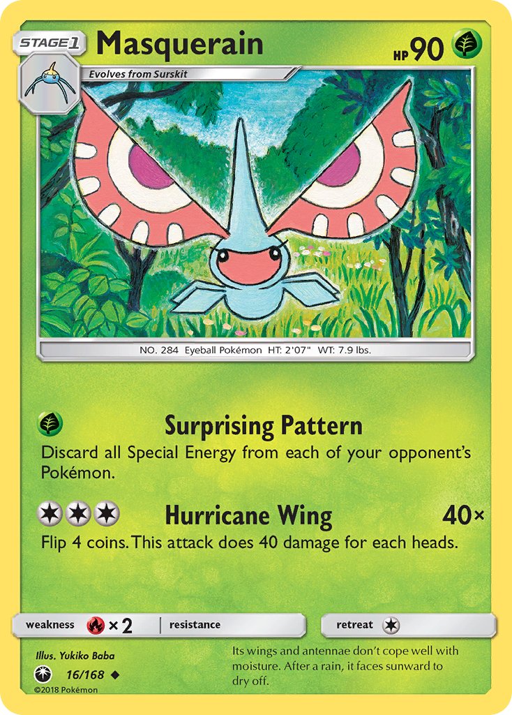Celestial Storm Masquerain Pokémon card