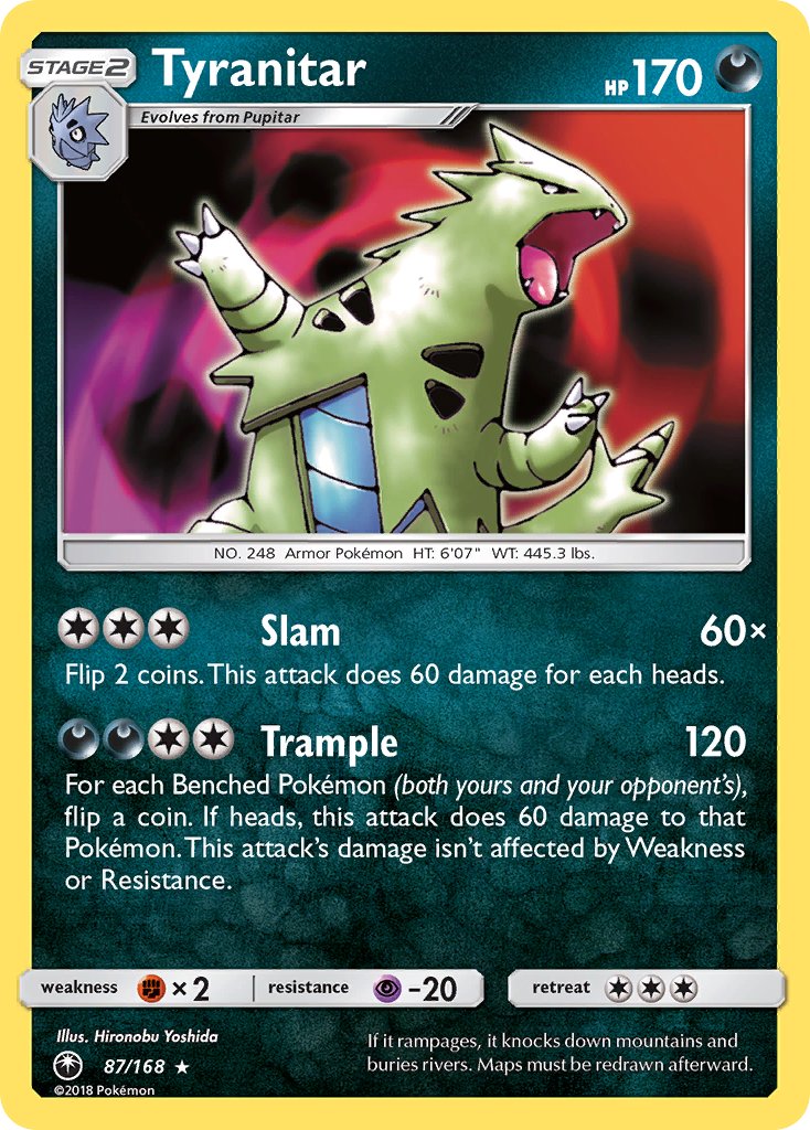 Celestial Storm Tyranitar Pokémon card