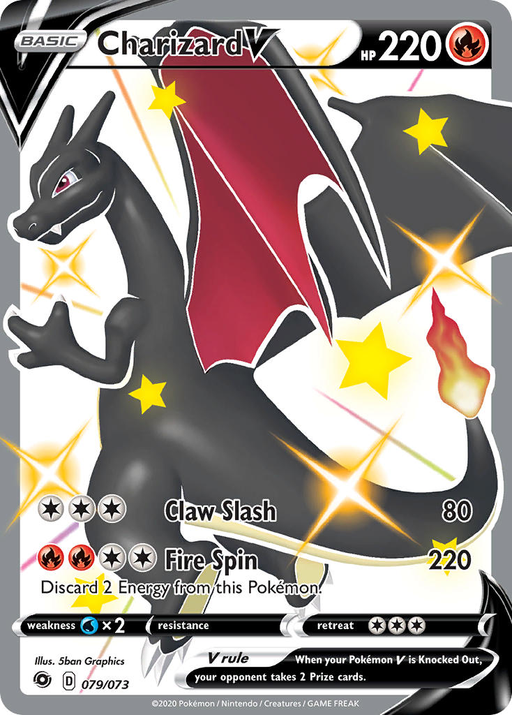 Champion's Path Charizard V Pokémon card