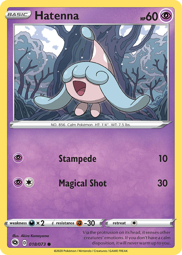 Champion's Path Hatenna Pokémon card