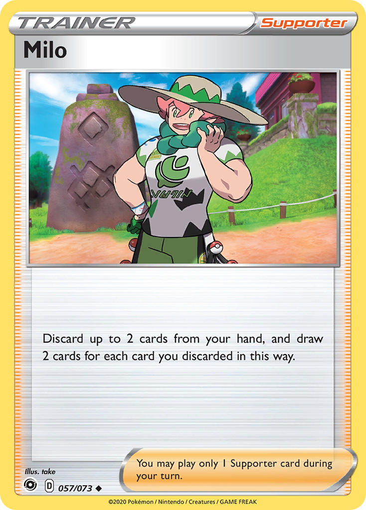 Champion's Path Milo Pokémon card