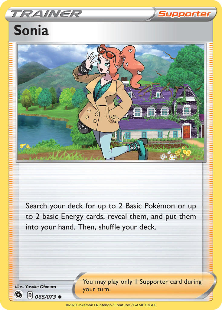 Champion's Path Sonia Pokémon card