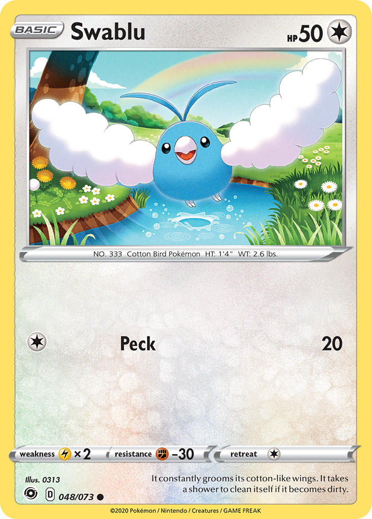 Champion's Path Swablu Pokémon card