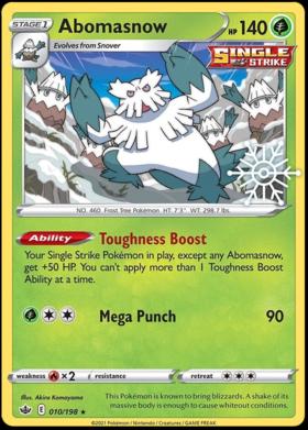 Chilling Reign Abomasnow [Snowflake-Stamp] Pokémon card