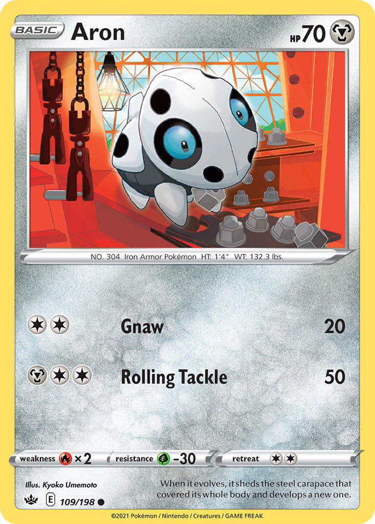 Chilling Reign Aron Pokémon card