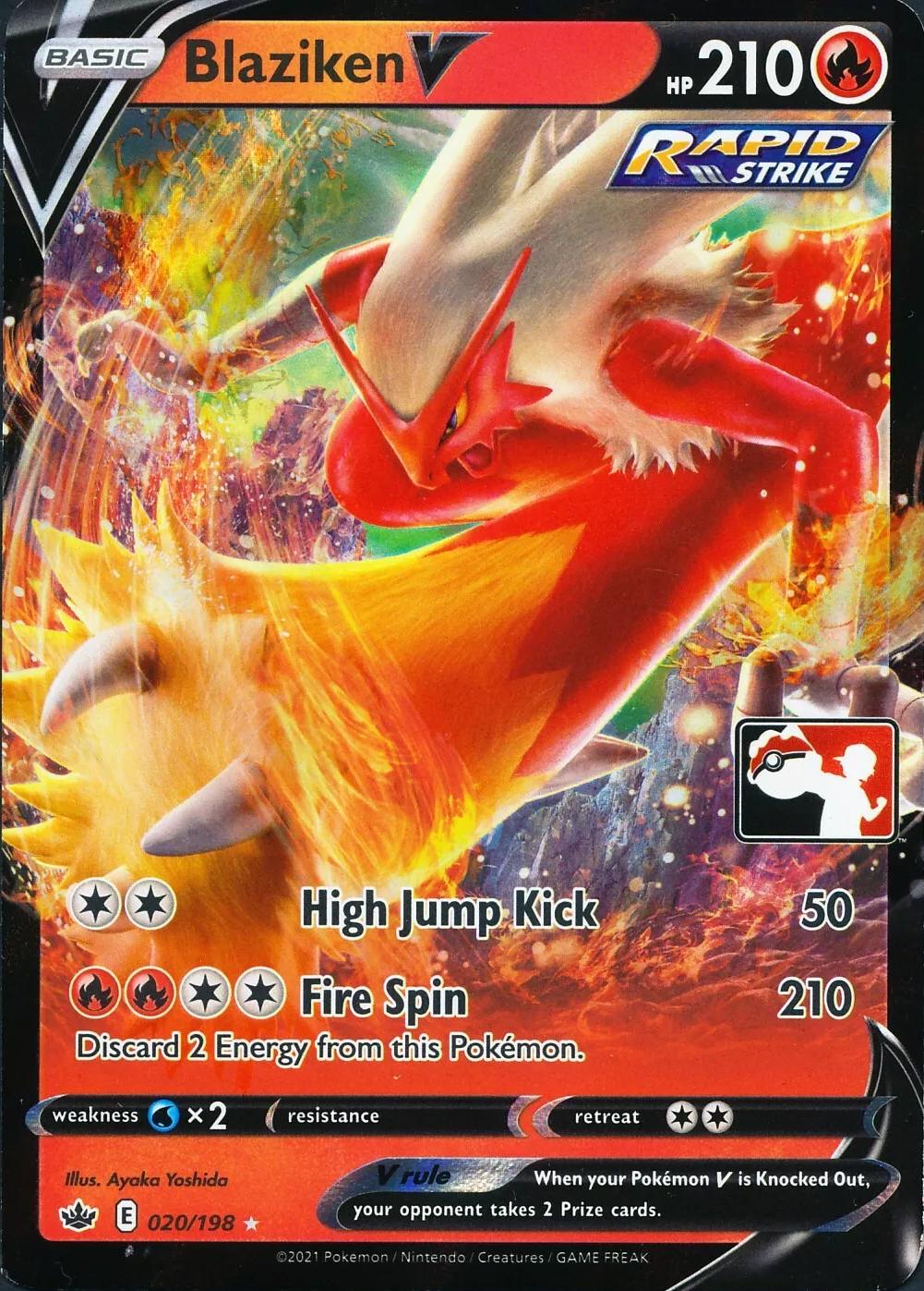 Chilling Reign Blaziken V [Prize-Pack] Pokémon card
