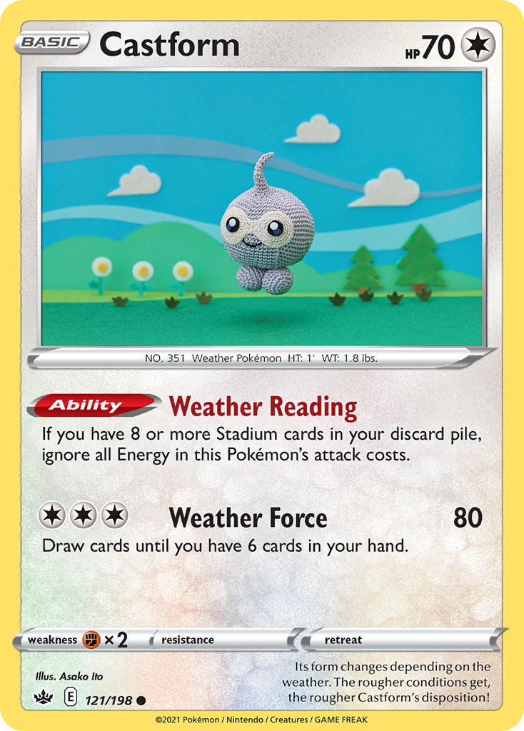 Chilling Reign Castform Pokémon card