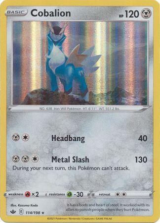 Chilling Reign Cobalion [Holo] Pokémon card