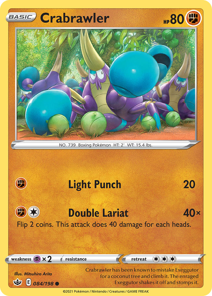 Chilling Reign Crabrawler Pokémon card