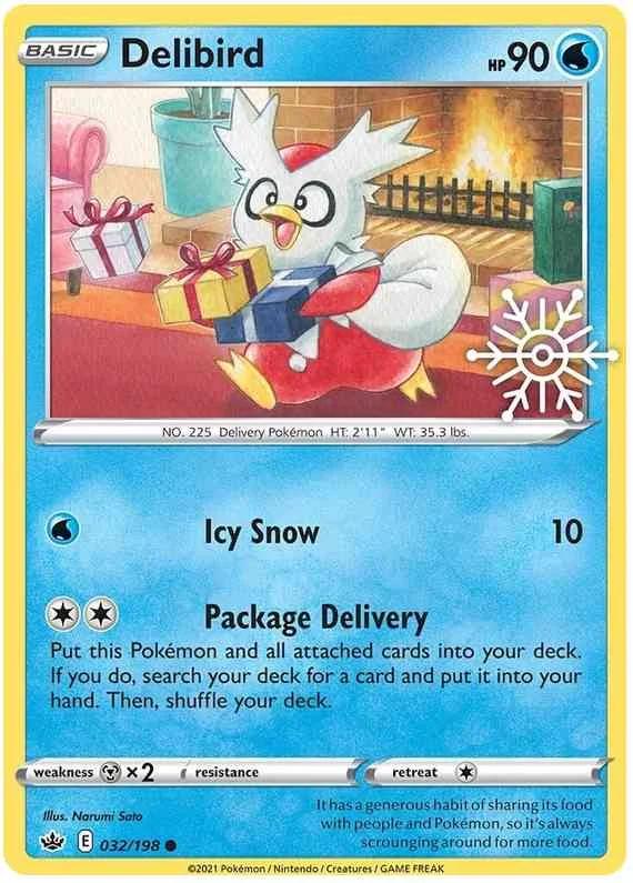 Chilling Reign Delibird [Snowflake-Stamp] Pokémon card