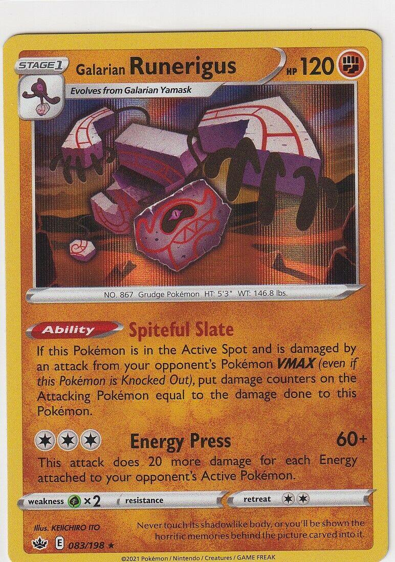 Chilling Reign Galarian Runerigus [Holo] Pokémon card