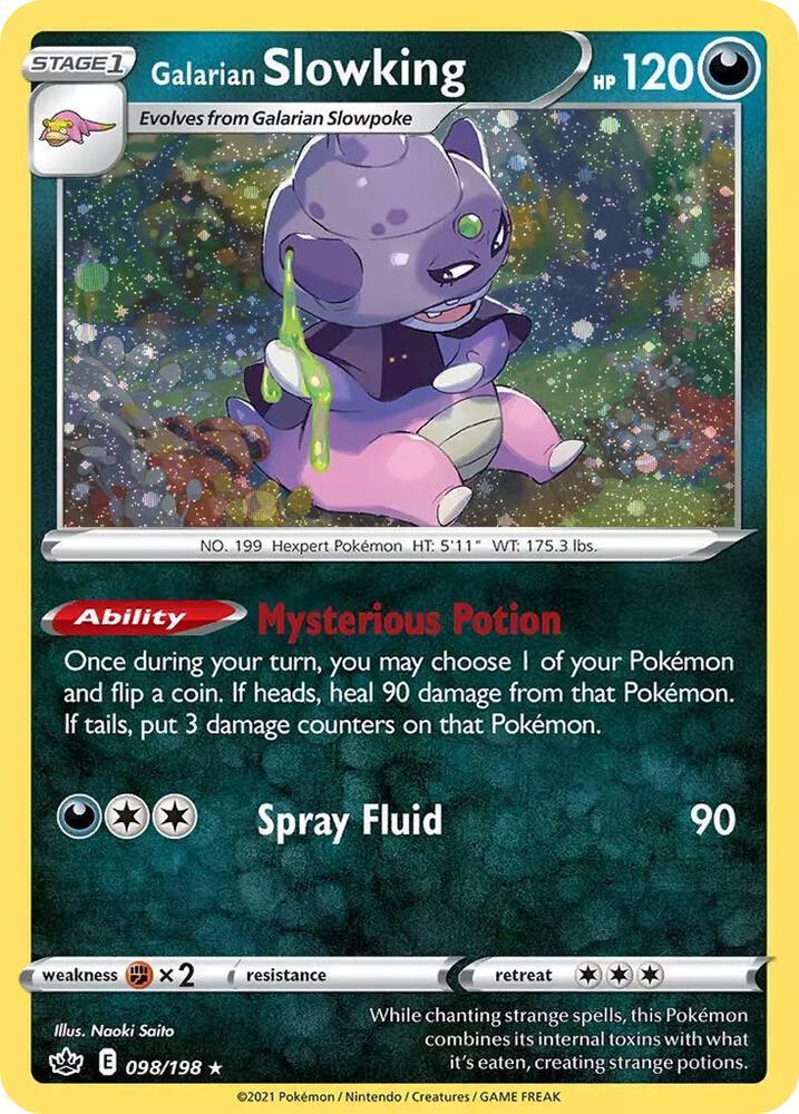 Chilling Reign Galarian Slowking [Cosmos-Holo] Pokémon card