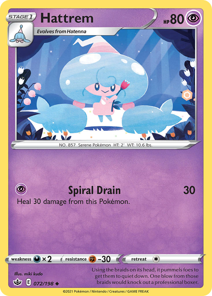 Chilling Reign Hattrem Pokémon card