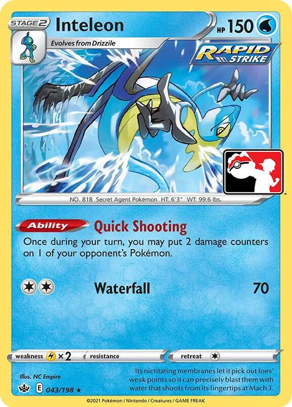 Chilling Reign Inteleon [Prize-Pack] Pokémon card