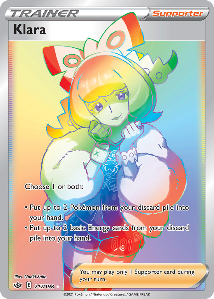 Chilling Reign Klara Pokémon card