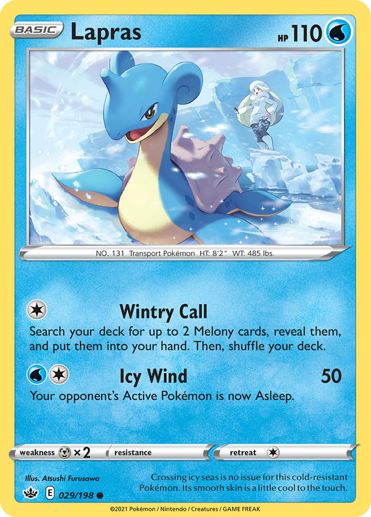 Chilling Reign Lapras Pokémon card