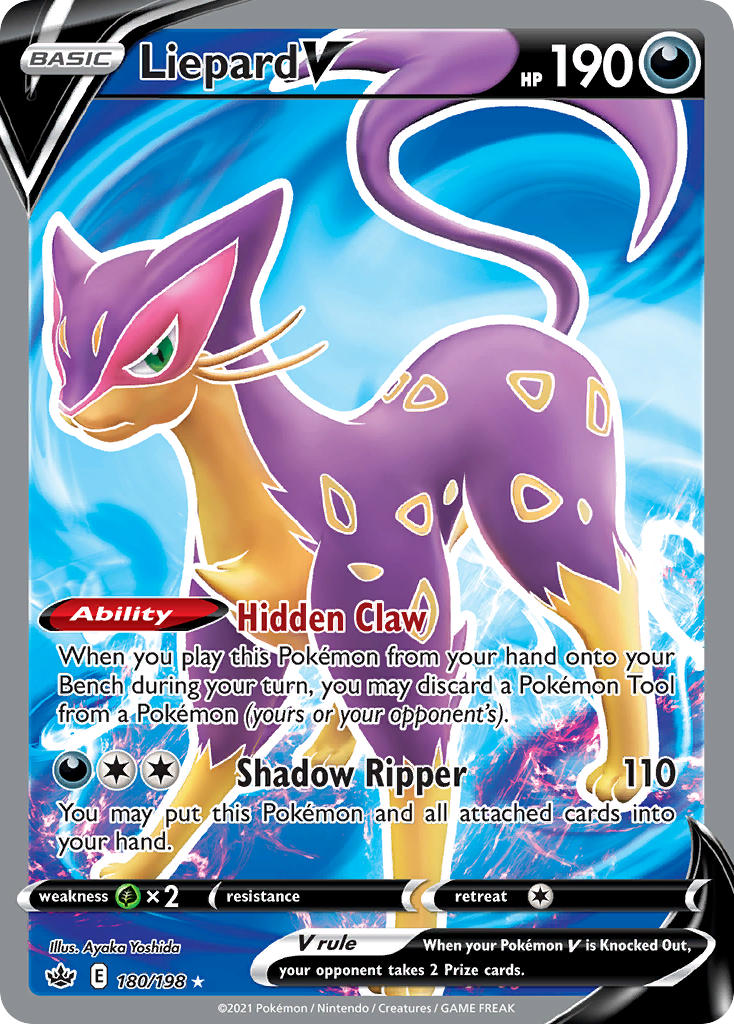 Chilling Reign Liepard V Pokémon card