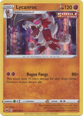 Chilling Reign Lycanroc [Holo] Pokémon card