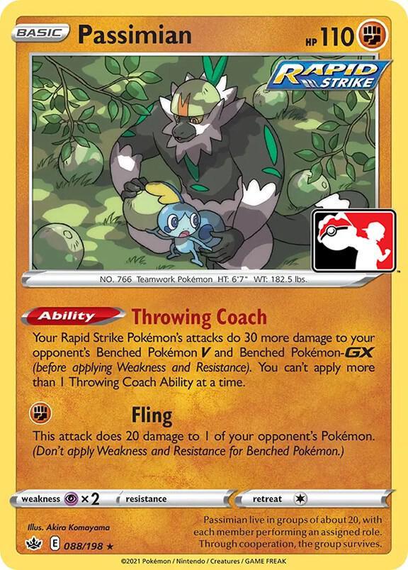 Chilling Reign Passimian [Prize-Pack] Pokémon card