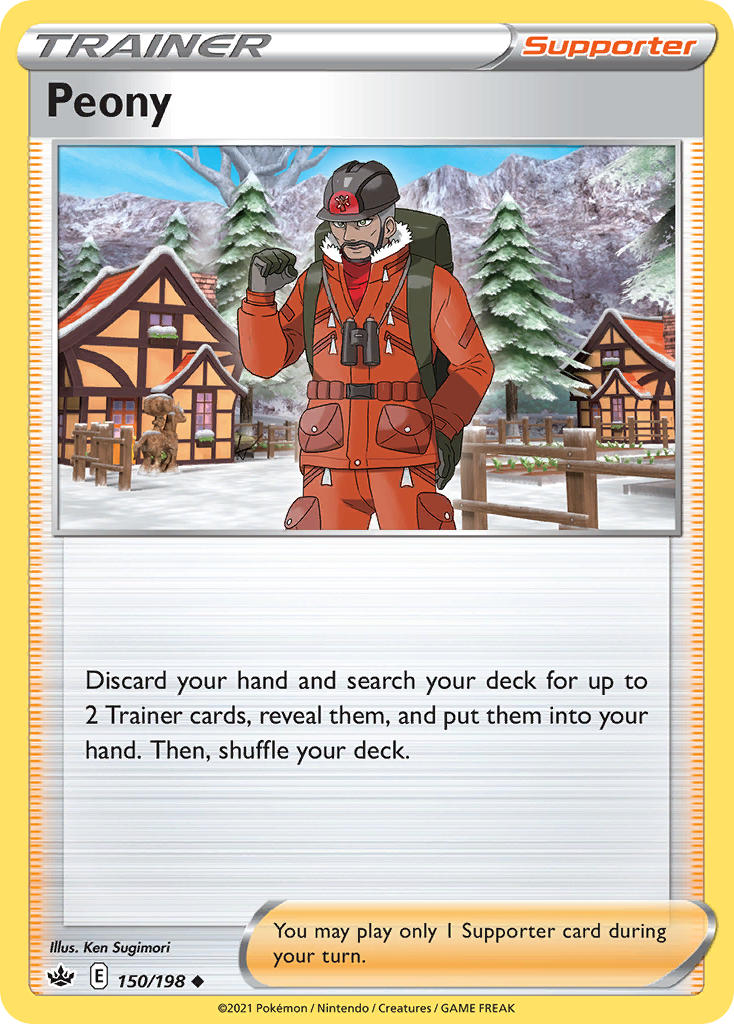 Chilling Reign Peony Pokémon card