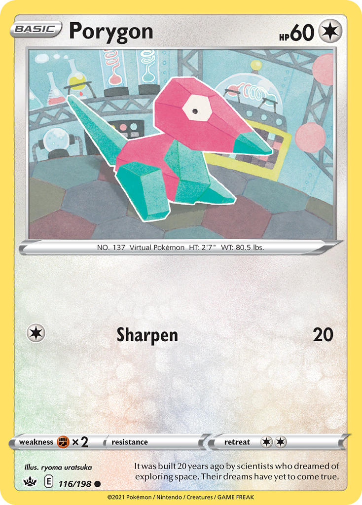 Chilling Reign Porygon Pokémon card