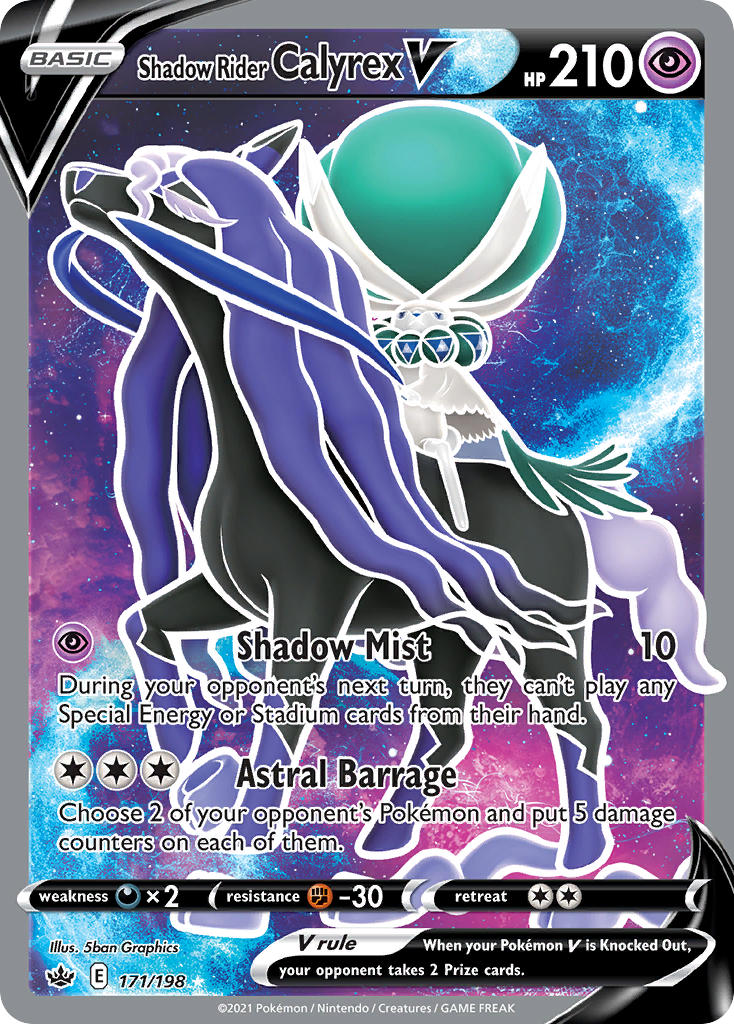 Chilling Reign Shadow Rider Calyrex V Pokémon card