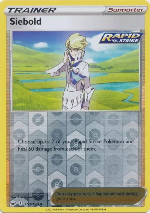 Chilling Reign Siebold [Reverse Holo] Pokémon card