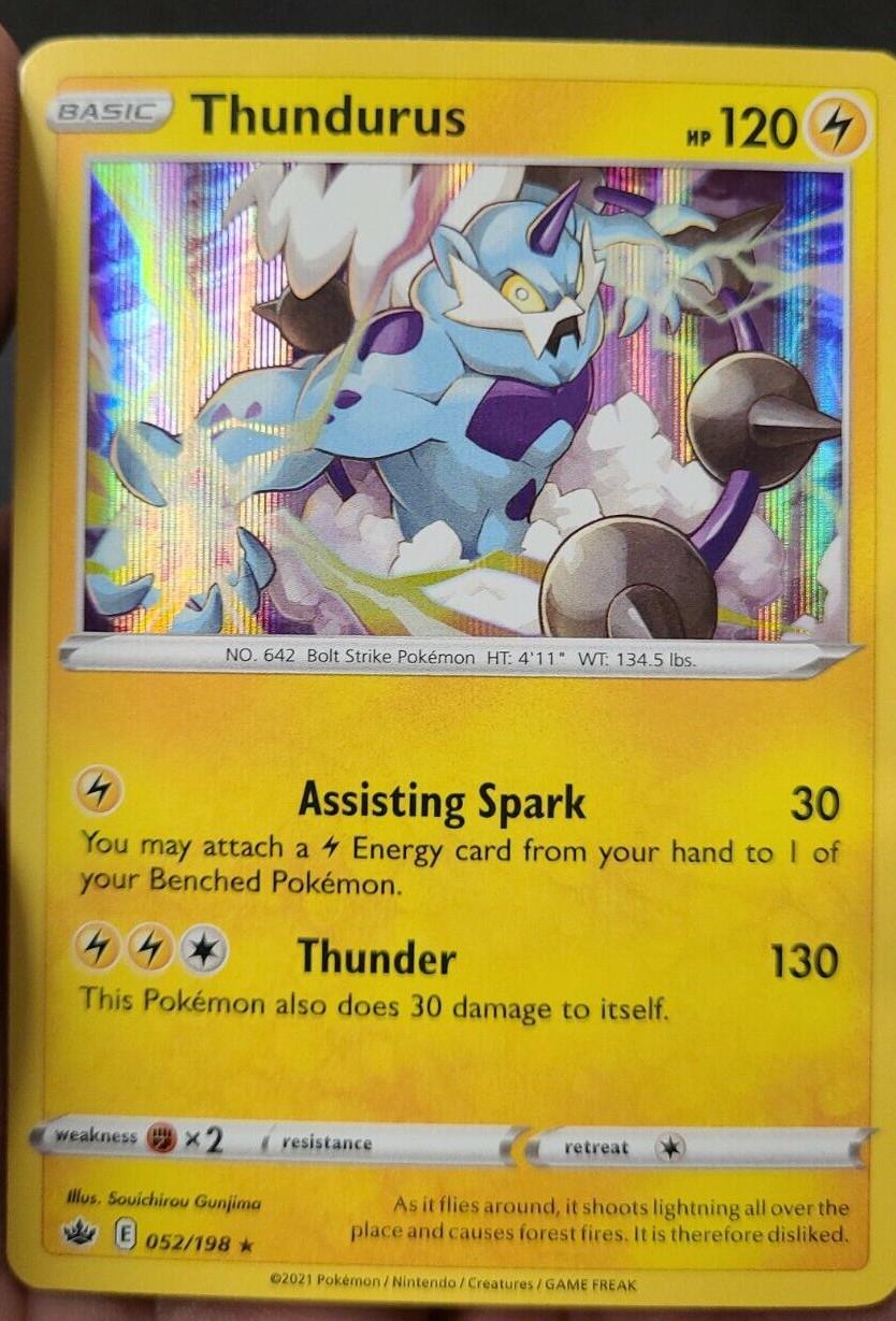 Chilling Reign Thundurus [Holo] Pokémon card