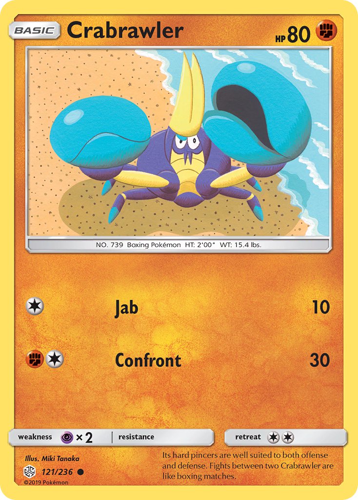 Cosmic Eclipse Crabrawler Pokémon card