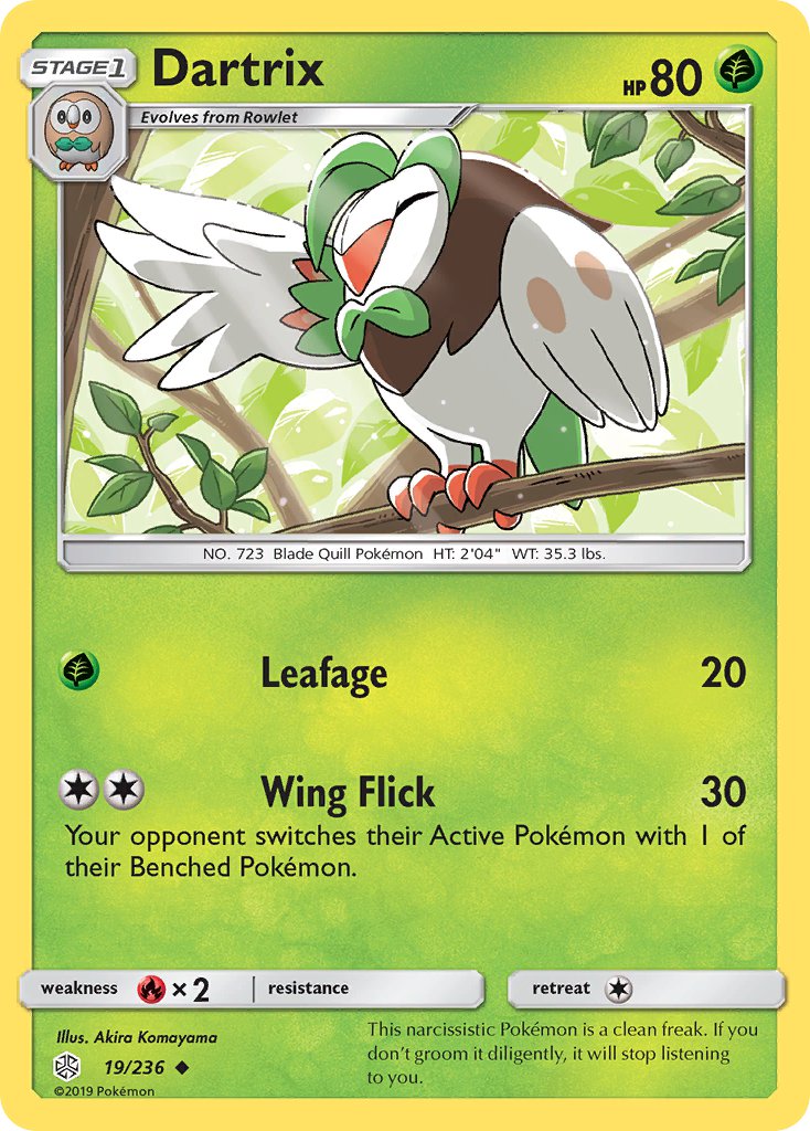 Cosmic Eclipse Dartrix Pokémon card