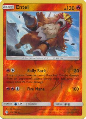 Cosmic Eclipse Entei [Reverse Holo] Pokémon card