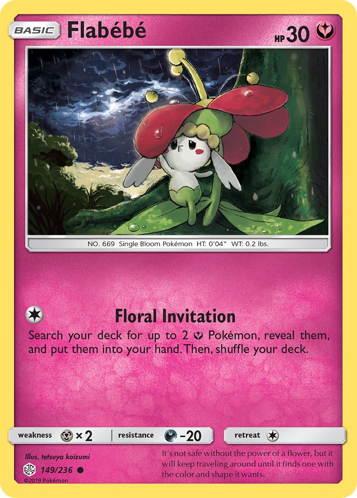 Cosmic Eclipse Flabebe Pokémon card