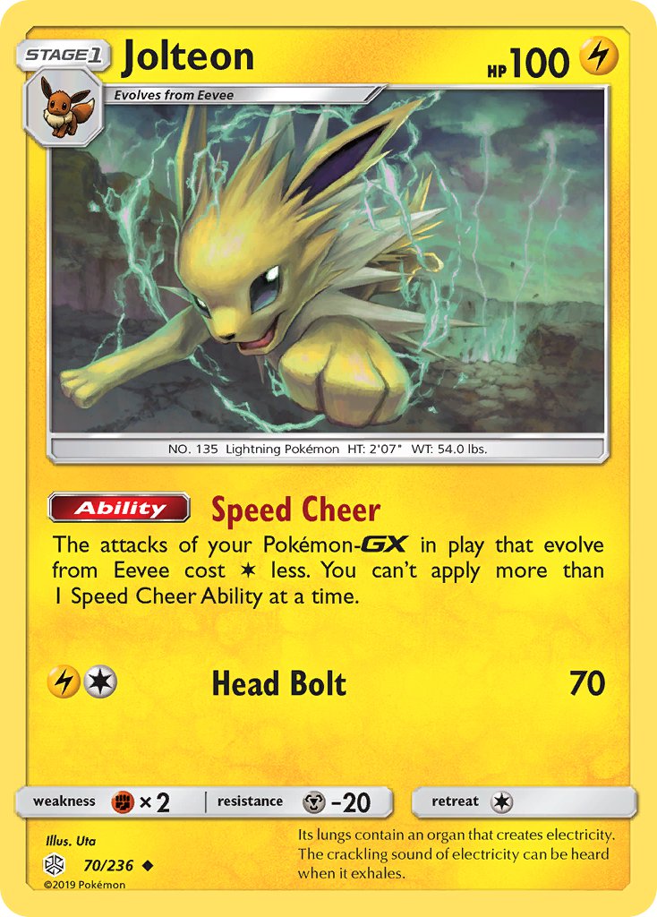 Cosmic Eclipse Jolteon Pokémon card