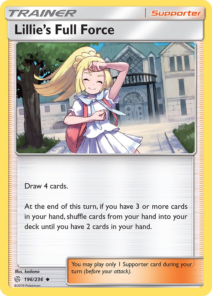 Cosmic Eclipse Lillie's Full Force Pokémon card
