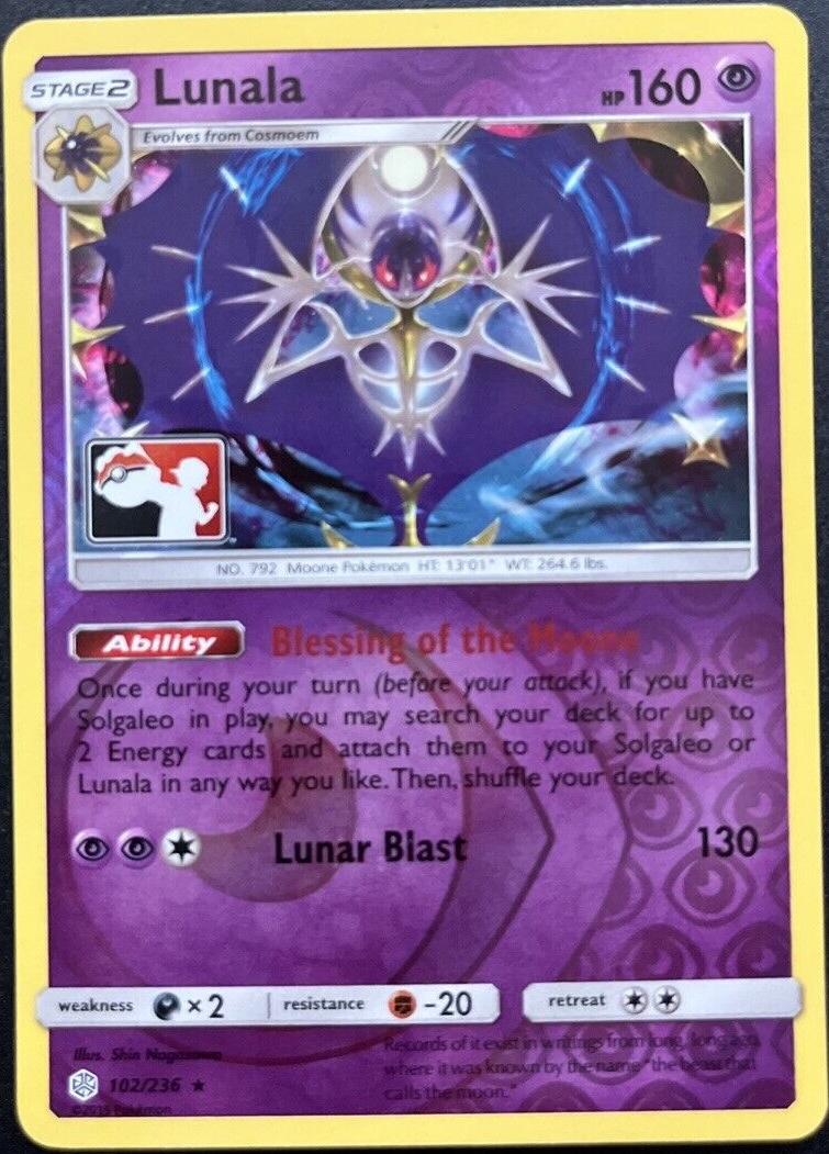 Cosmic Eclipse Lunala [Club-Promo] Pokémon card