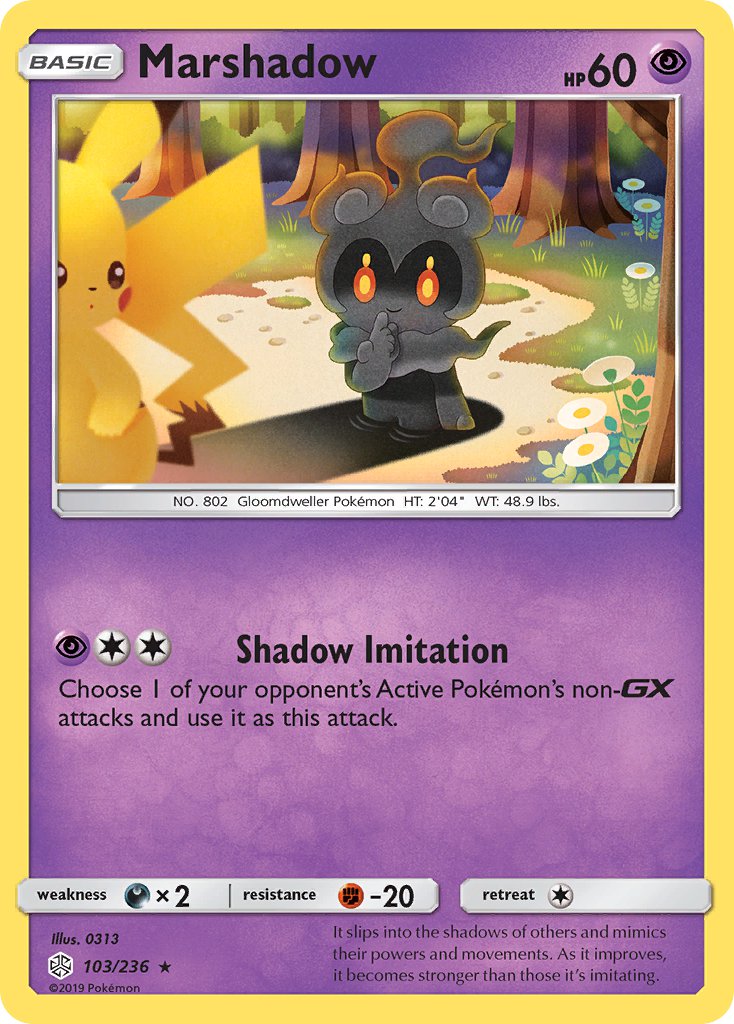 Cosmic Eclipse Marshadow Pokémon card
