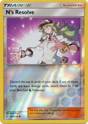 Cosmic Eclipse N's Resolve [Reverse Holo] Pokémon card