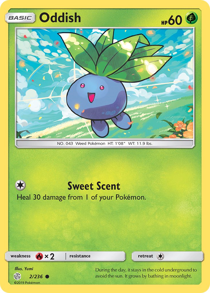 Cosmic Eclipse Oddish Pokémon card