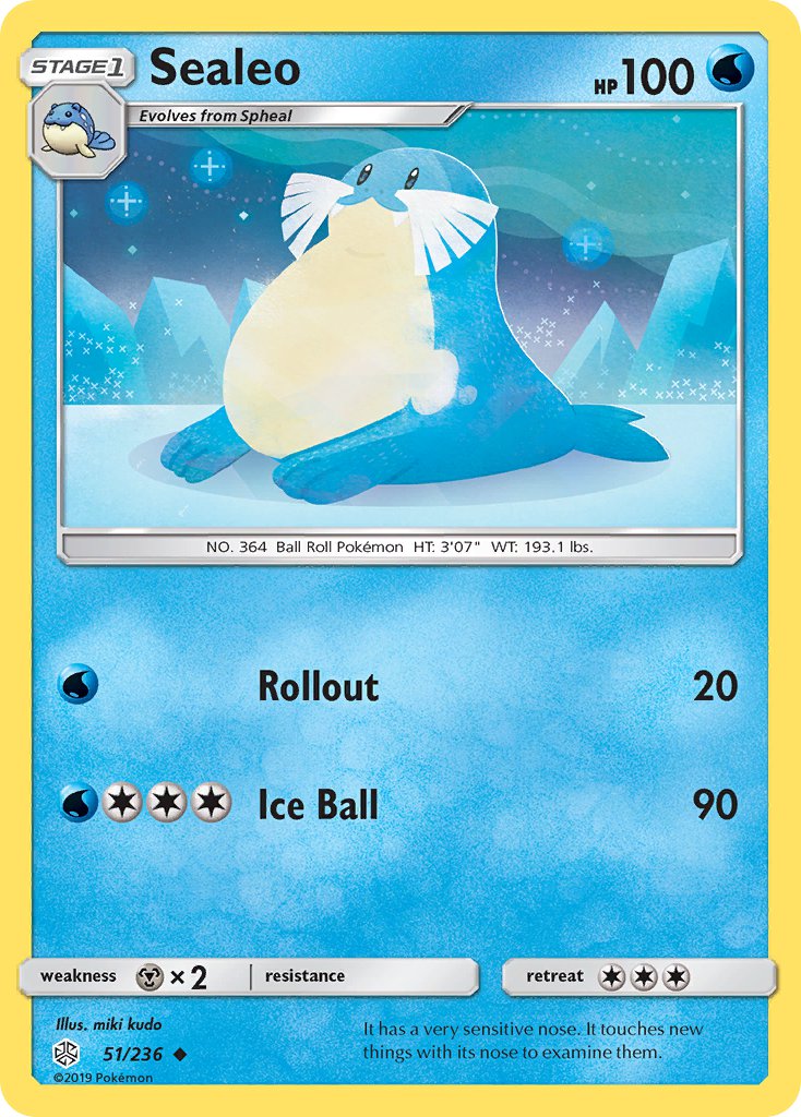 Cosmic Eclipse Sealeo Pokémon card