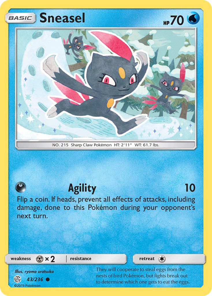 Cosmic Eclipse Sneasel Pokémon card