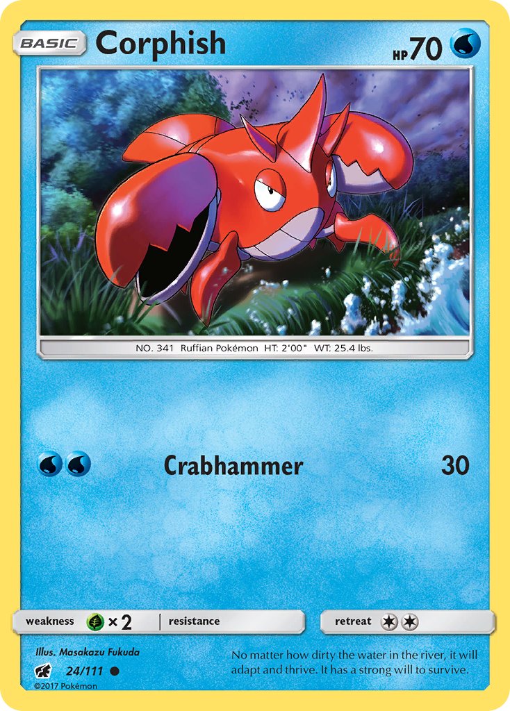 Crimson Invasion Corphish Pokémon card