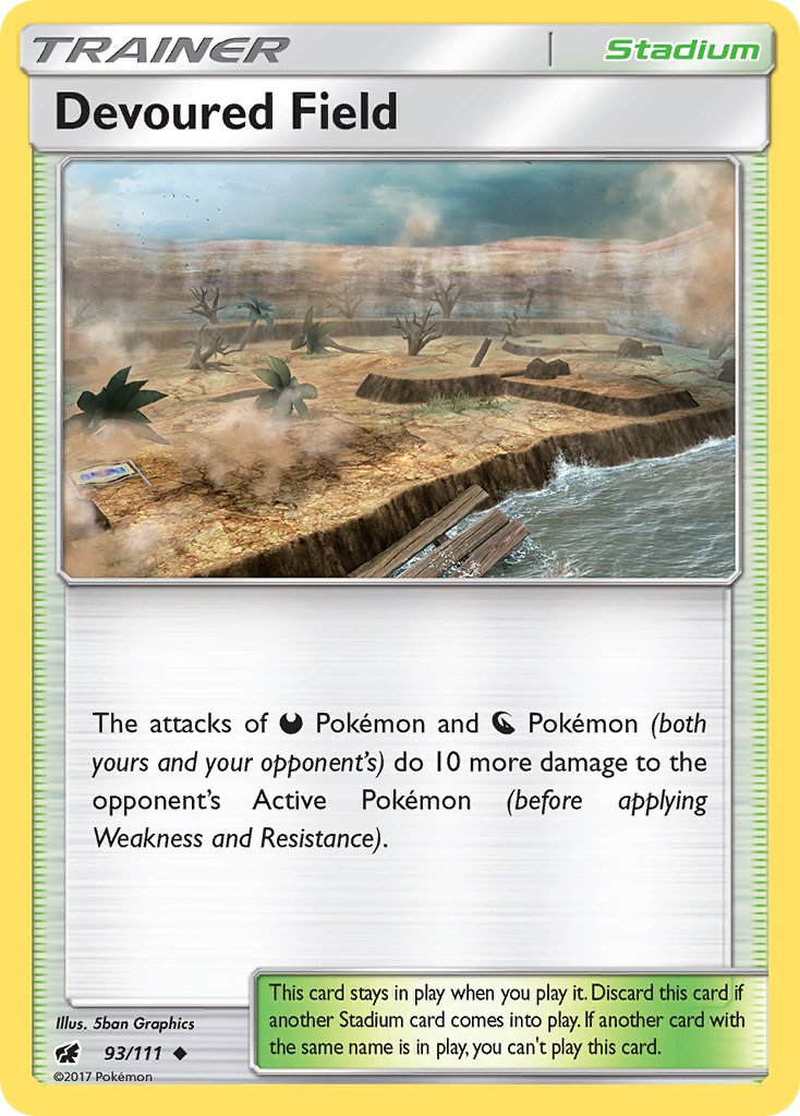 Crimson Invasion Devoured Field Pokémon card