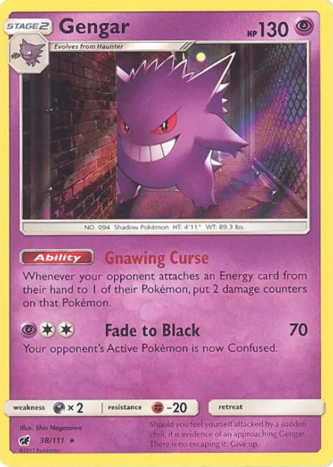 Crimson Invasion Gengar [Holo] Pokémon card