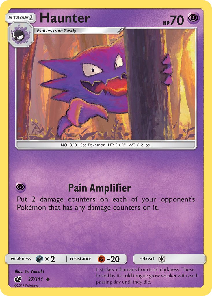 Crimson Invasion Haunter Pokémon card