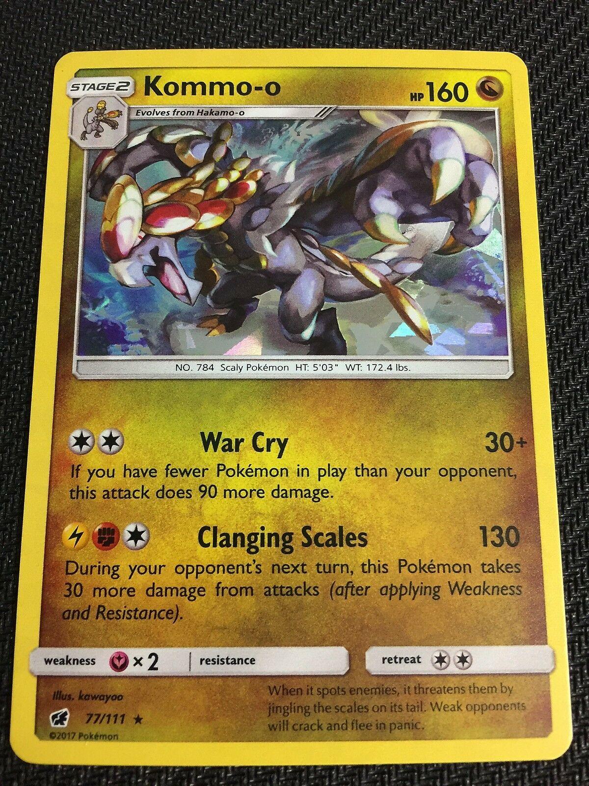 Crimson Invasion Kommo-o [Holo] Pokémon card