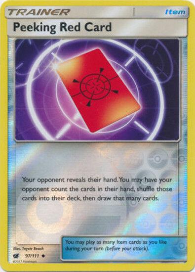 Peeking Red Card [Reverse Holo]
