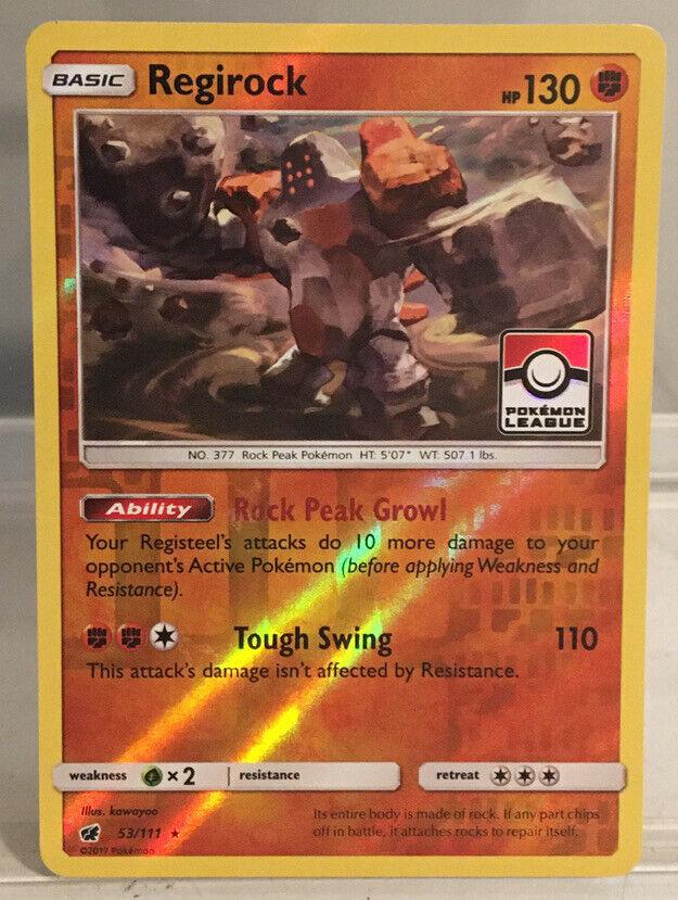 Crimson Invasion Regirock [League] Pokémon card